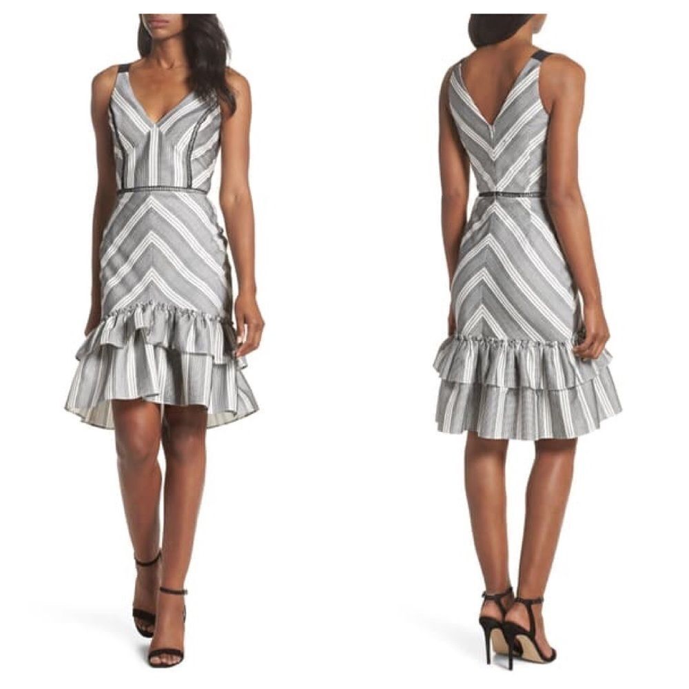 Adelyn Rae Lucille Sleeveless Ruffle Dress Size XS